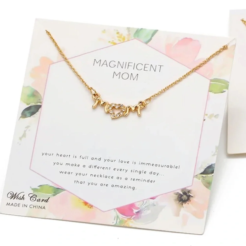 Mom Wish Card Necklace